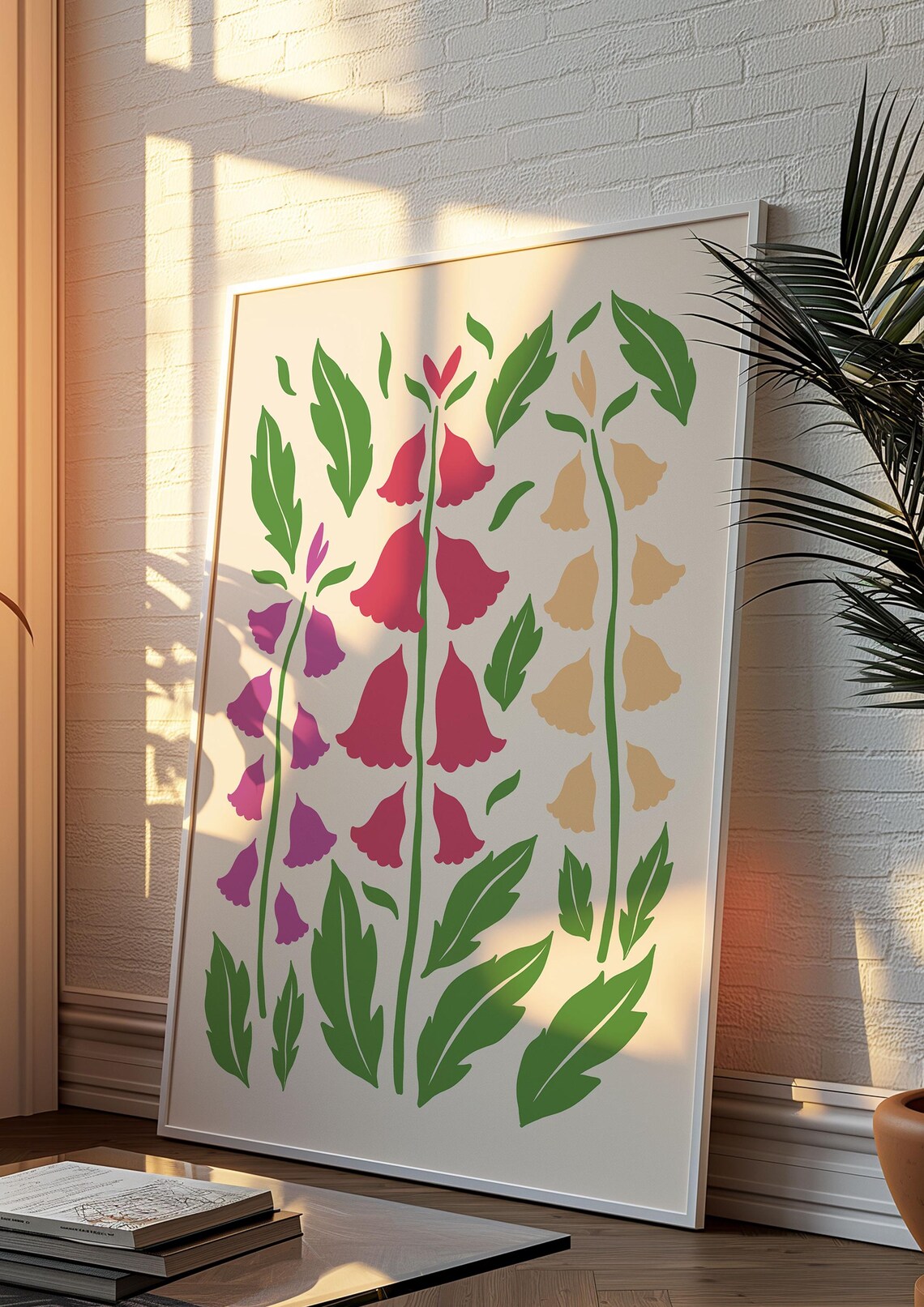 Foxglove Bell Bloom Maximalist Flower Market Illustration Poster - Image 2