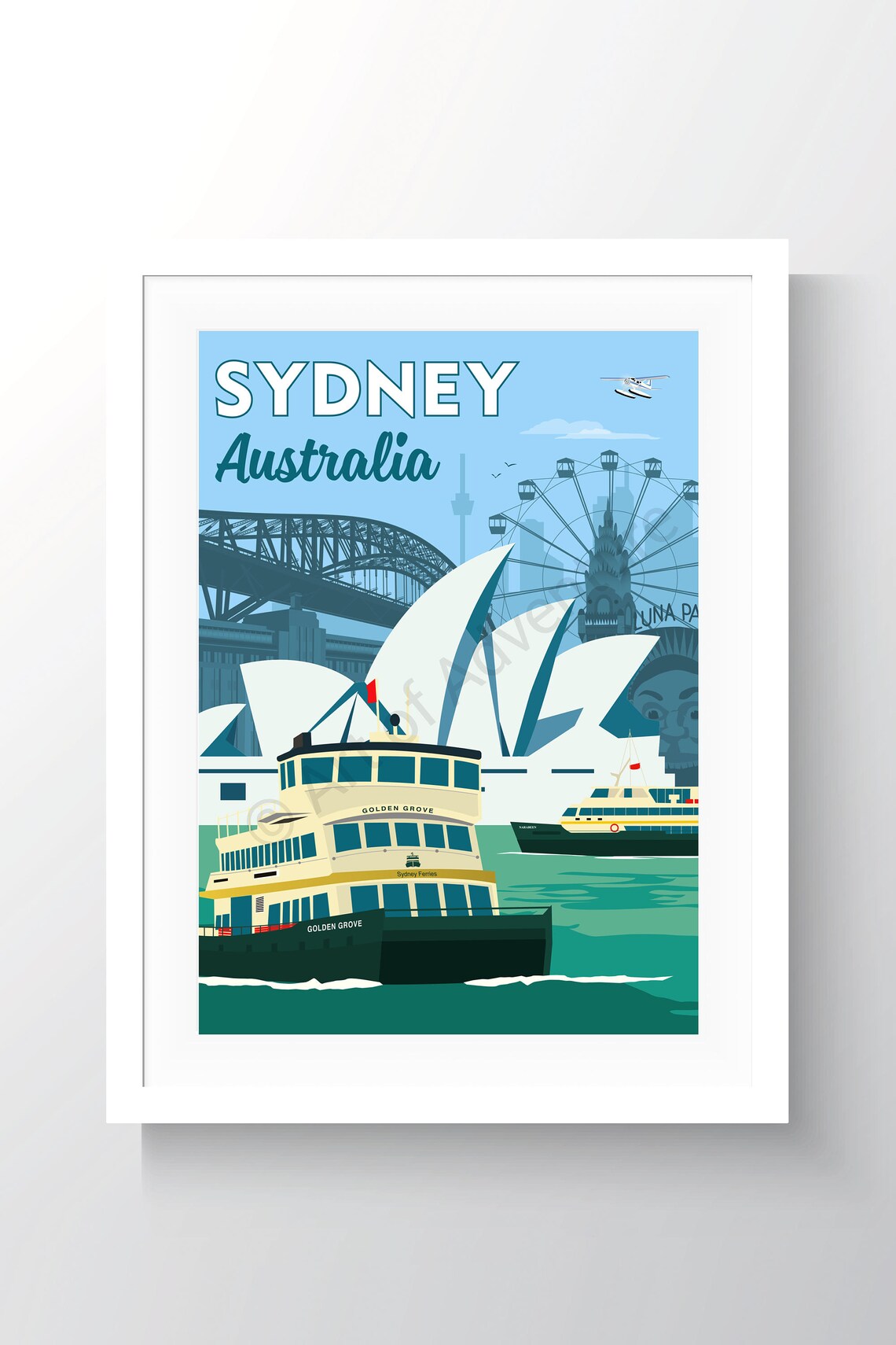 Sydney, Australia Vintage Travel Poster Art Print - Image 2