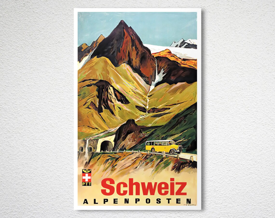 Alpenposten Schweiz Vintage Travel Poster - Image 2