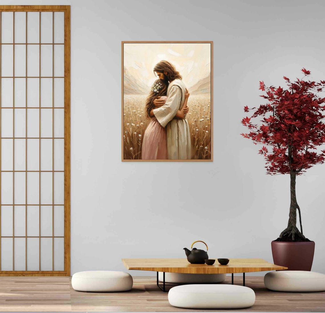 Loved By Him Christian Jesus Hugging Woman - Image 5