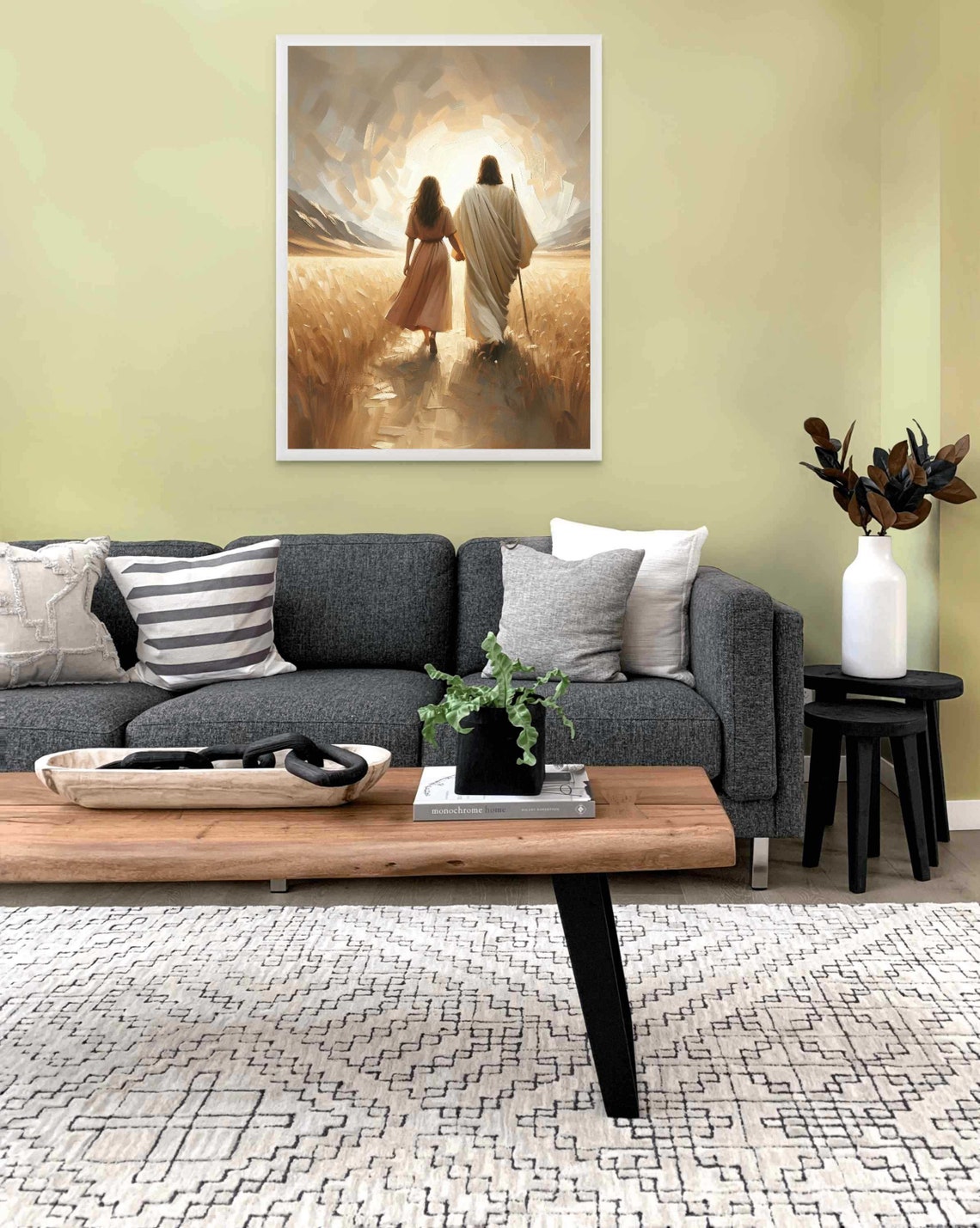 Walk With Jesus, Christian Painting Art Print - Image 2