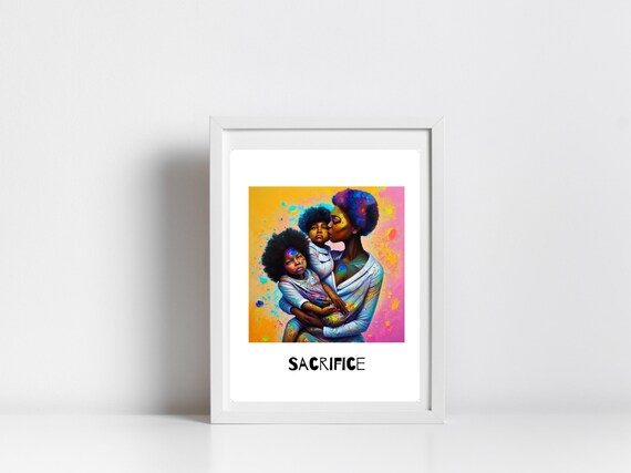 Sacrifice Black Wall Art African Wall Art Instant Art Cultural Wall Art Prints Home Decor Black