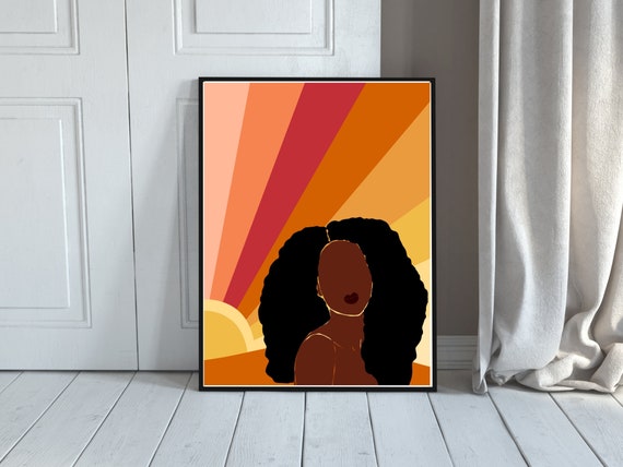 Gratitude Wall Art Instant Affirmation Wall Art Melanin Wall Art Cultural Art Black Women Art Boho Prints