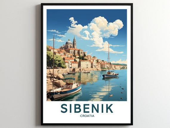 Sibenik Travel Print Wall Art Sibenik Wall Hanging Home Dcor Sibenik Gift Art Lovers Croatia Art Poster