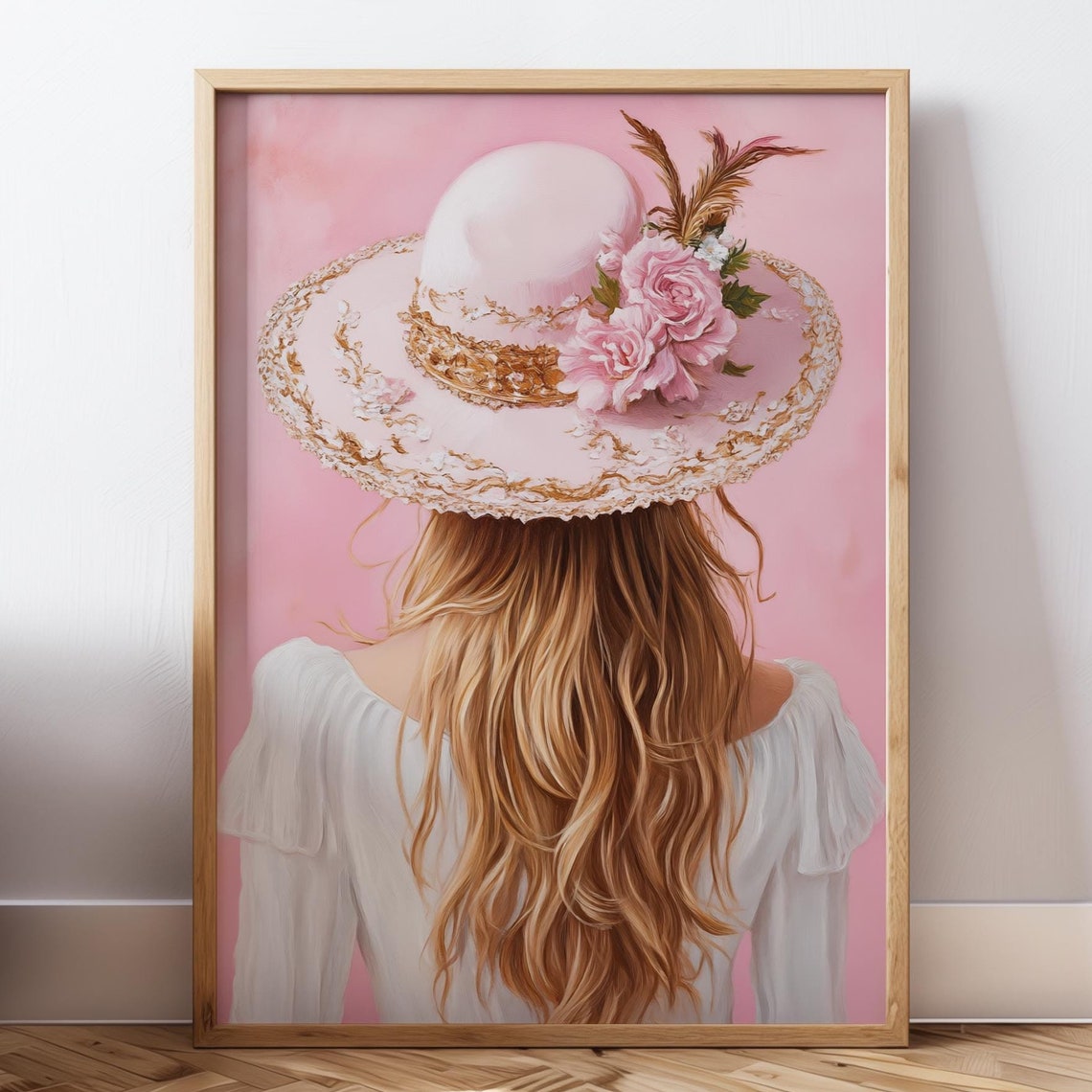 Cowgirl Wall Art - Pink Western Poster For Girls