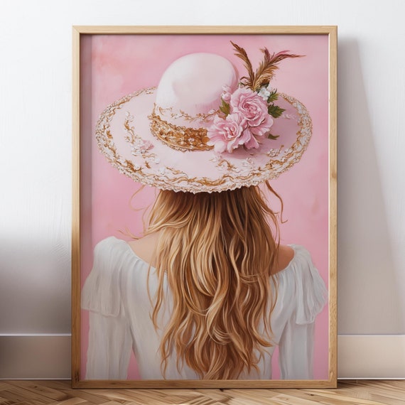 Cowgirl Wall Art - Pink Western Poster For Girls