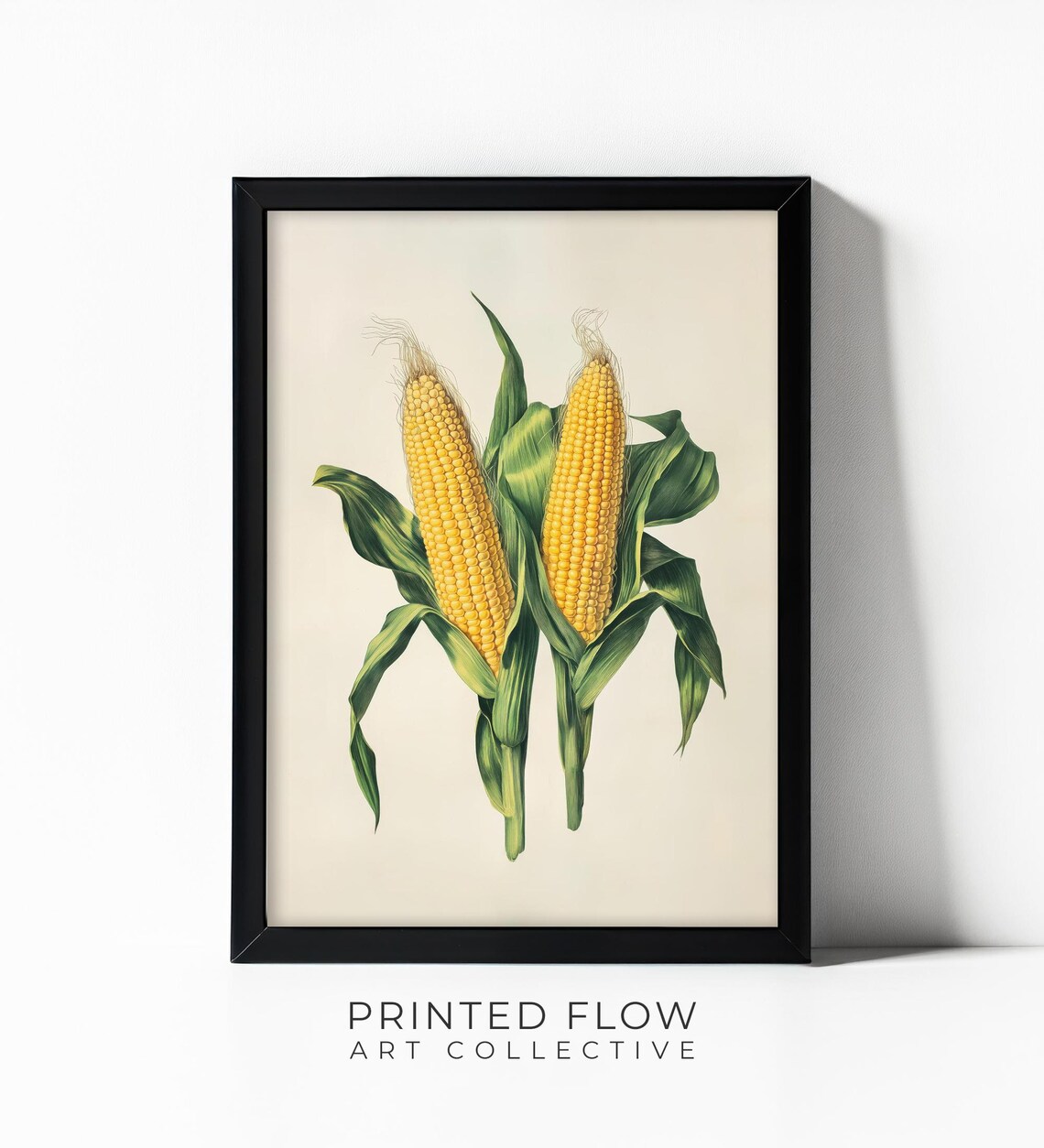 Corn Wall Art, Modern Vegetable Kitchen Decor