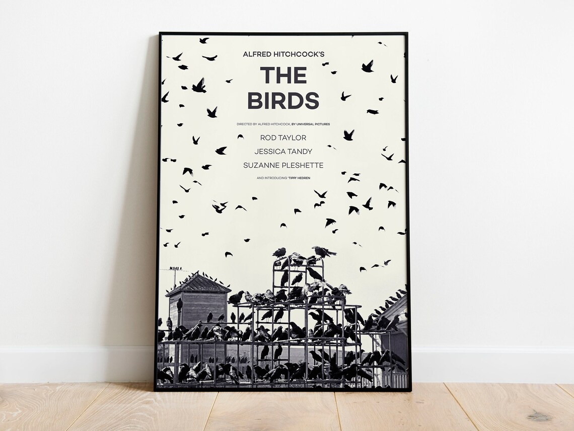 The Birds Retro Graphic Poster Print