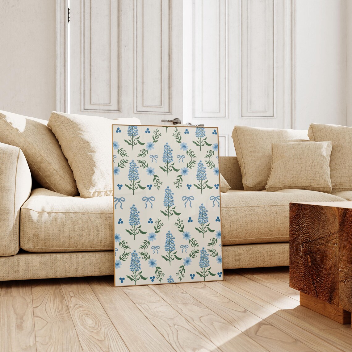 Hydrangea Grandmillennial Art Print, Vintage Floral - Image 5