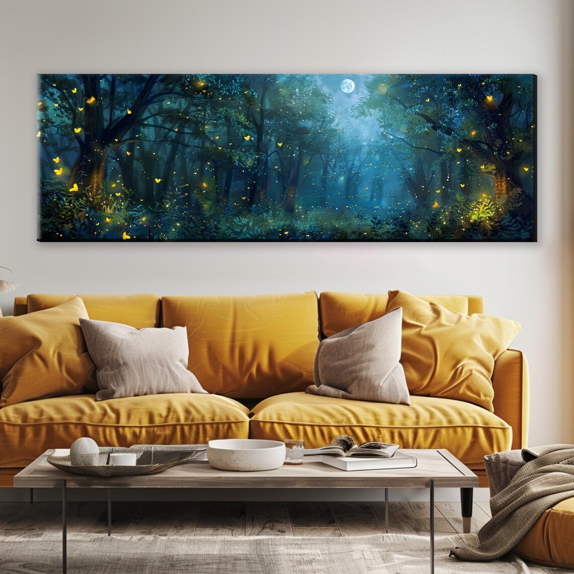 Firefly Forest Panoramic Art Print, Nature Landscape - Image 5