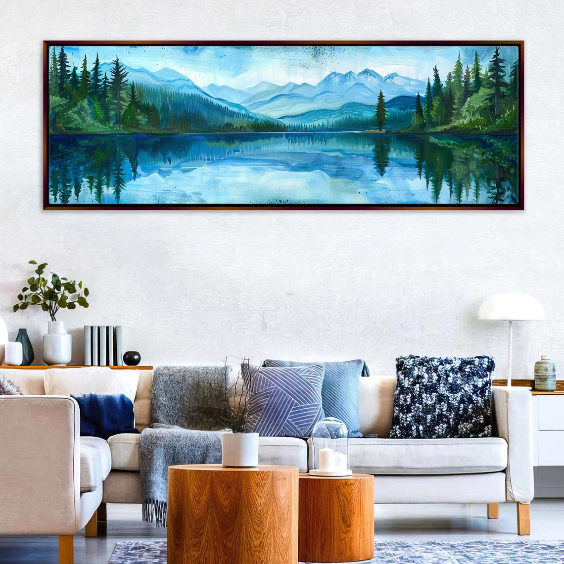 Pacific Northwest Landscape Panorama Framed Or Unframed Long Horizontal Gallery Wrapped Gicle Ready To Hang Extra Large Wall Art - Image 4