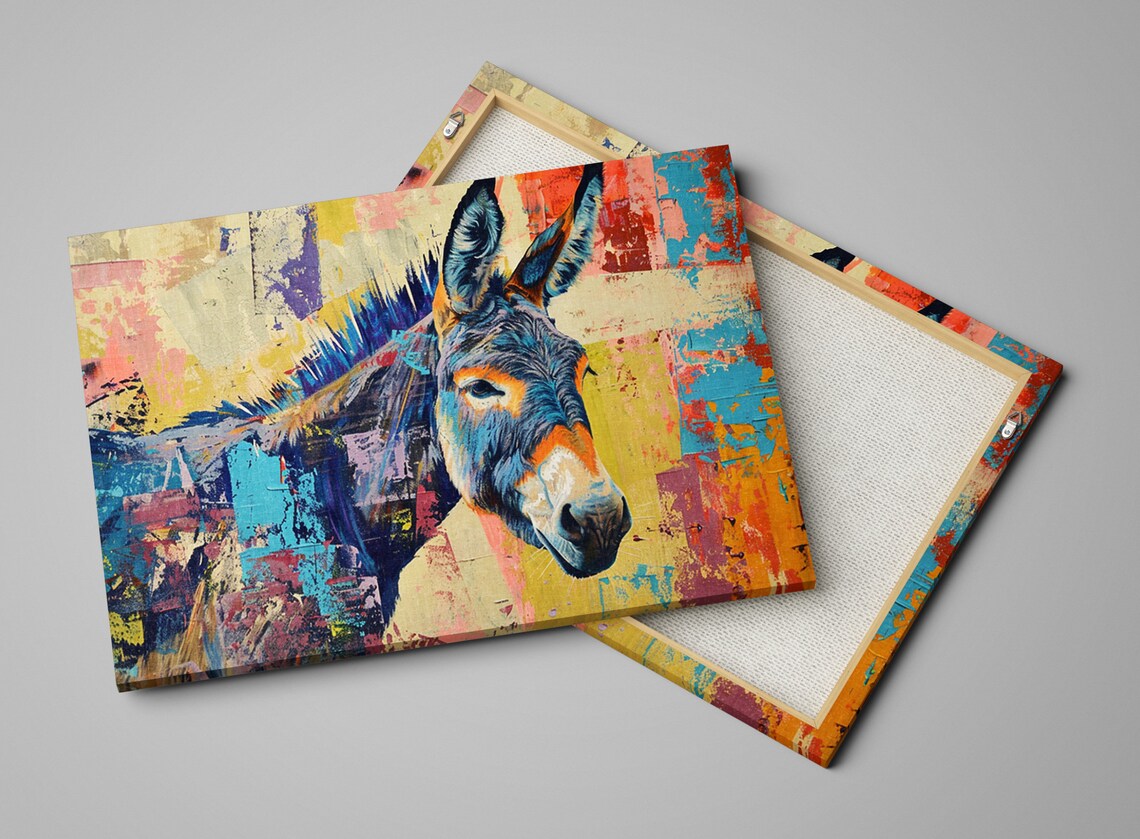 Contemporary Donkey Pop Art Animal Poster Print - Image 3