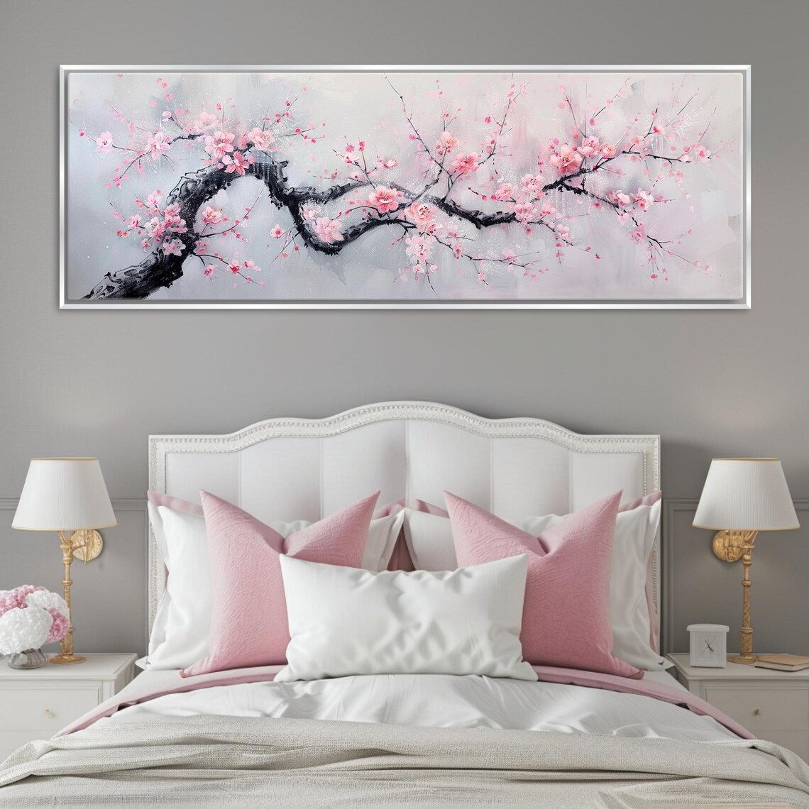 Japanese Cherry Blossom Tree, Nature Landscape Art Print