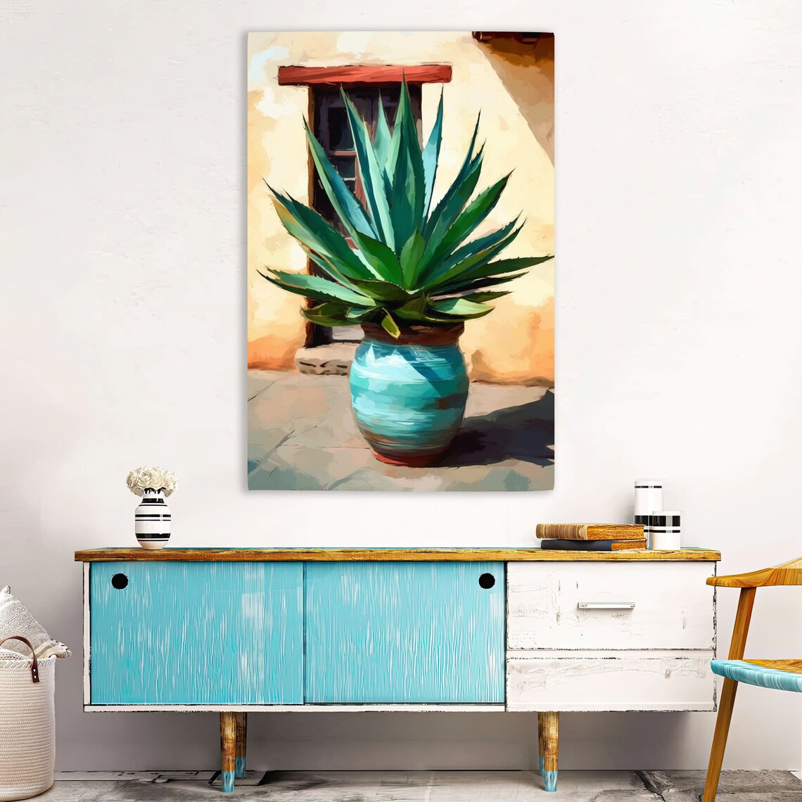 Agave Plant Southwest Desert Landscape, Art Print - Image 2