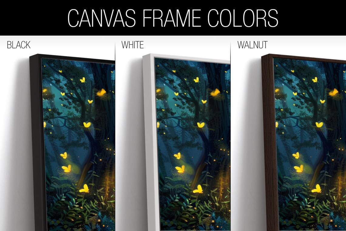 Firefly Forest Panoramic Art Print, Nature Landscape - Image 2