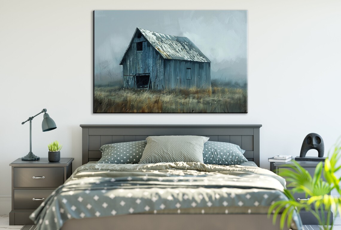 Rustic Farmhouse Barn Art Print, Farmhouse Wall Decor - Image 2