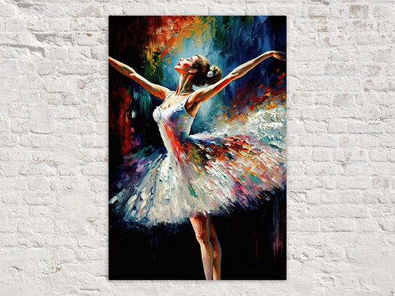 Ballerina Painting Print Reproduction Graceful Ballet Artwork Giclee Print