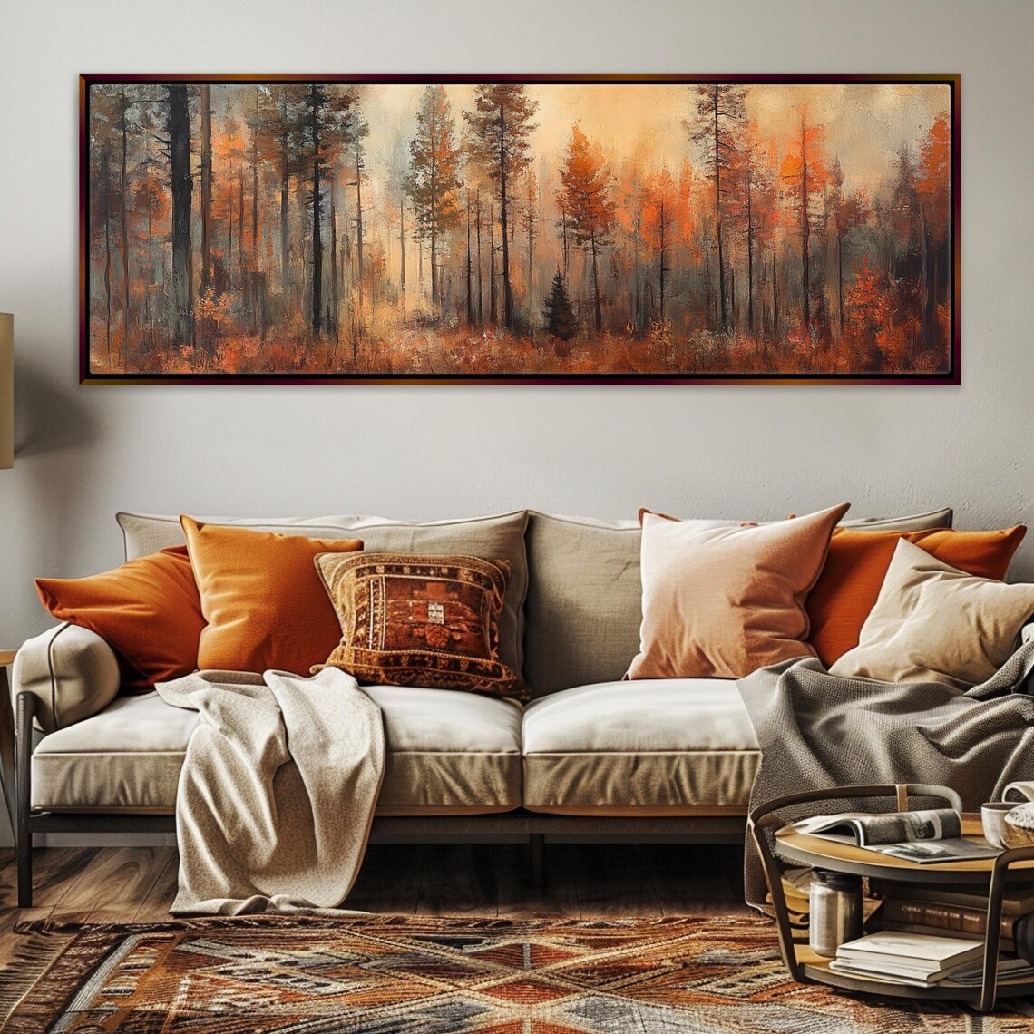 Fall Forest Scene Art Print, Seasonal Landscape - Image 3