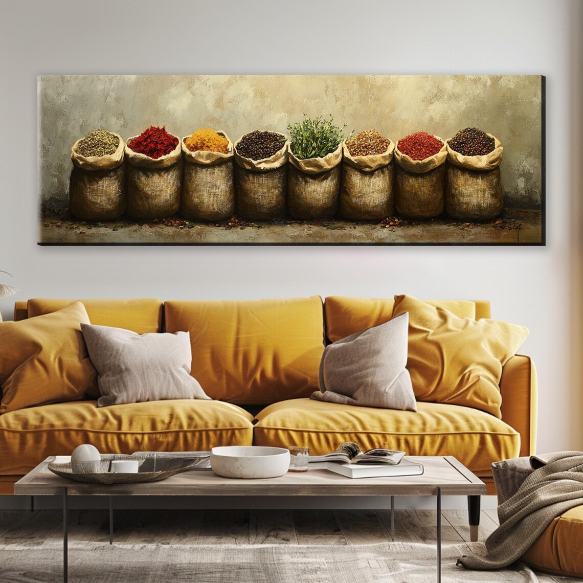 Rustic Farmhouse Herbs And Spices Panoramic Print - Image 4