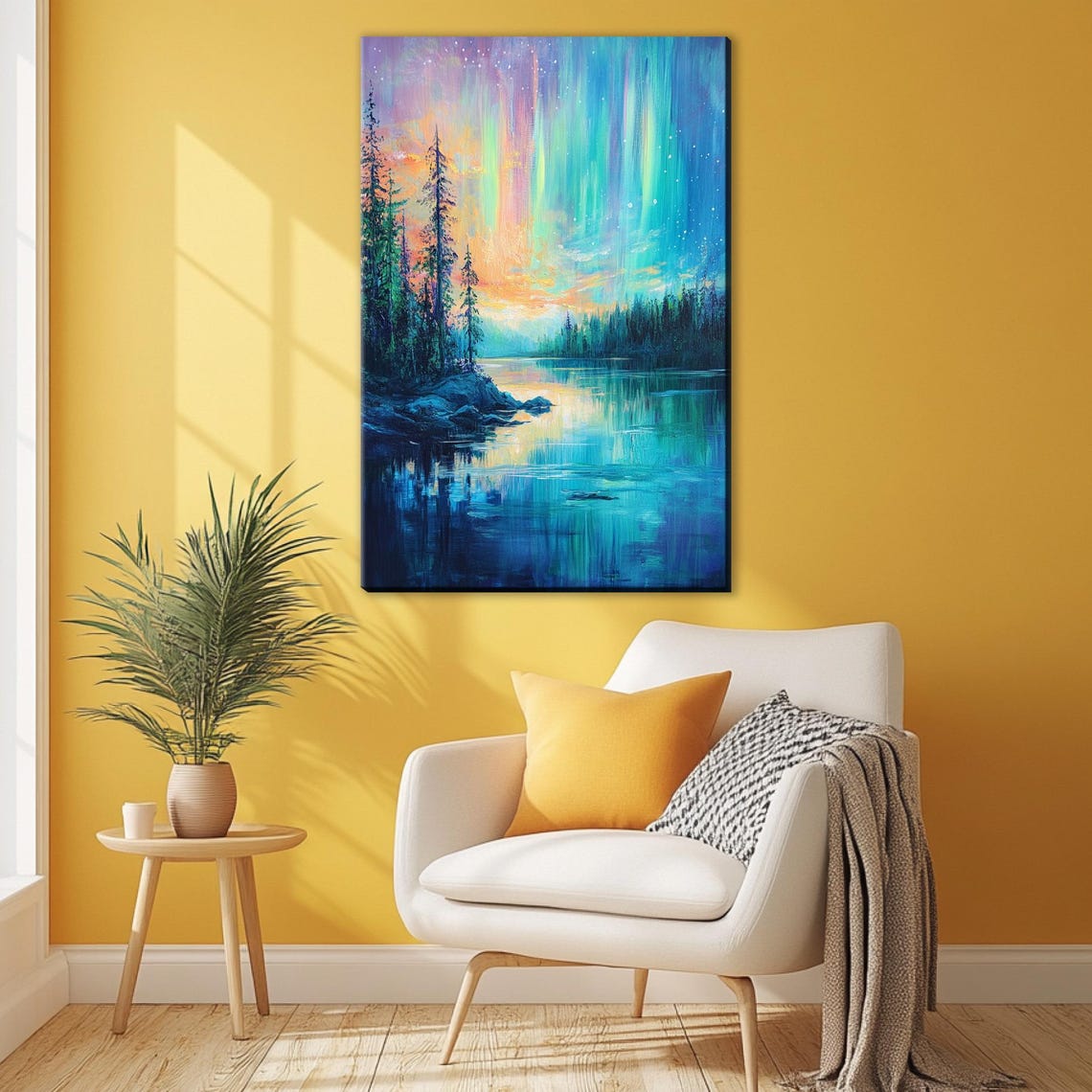 Celestial Aurora Glow Stunning Landscape Art Print Framed Or Unframed Gallery Wrapped Gicle Ready To Hang Extra Large Wall Art - Image 5