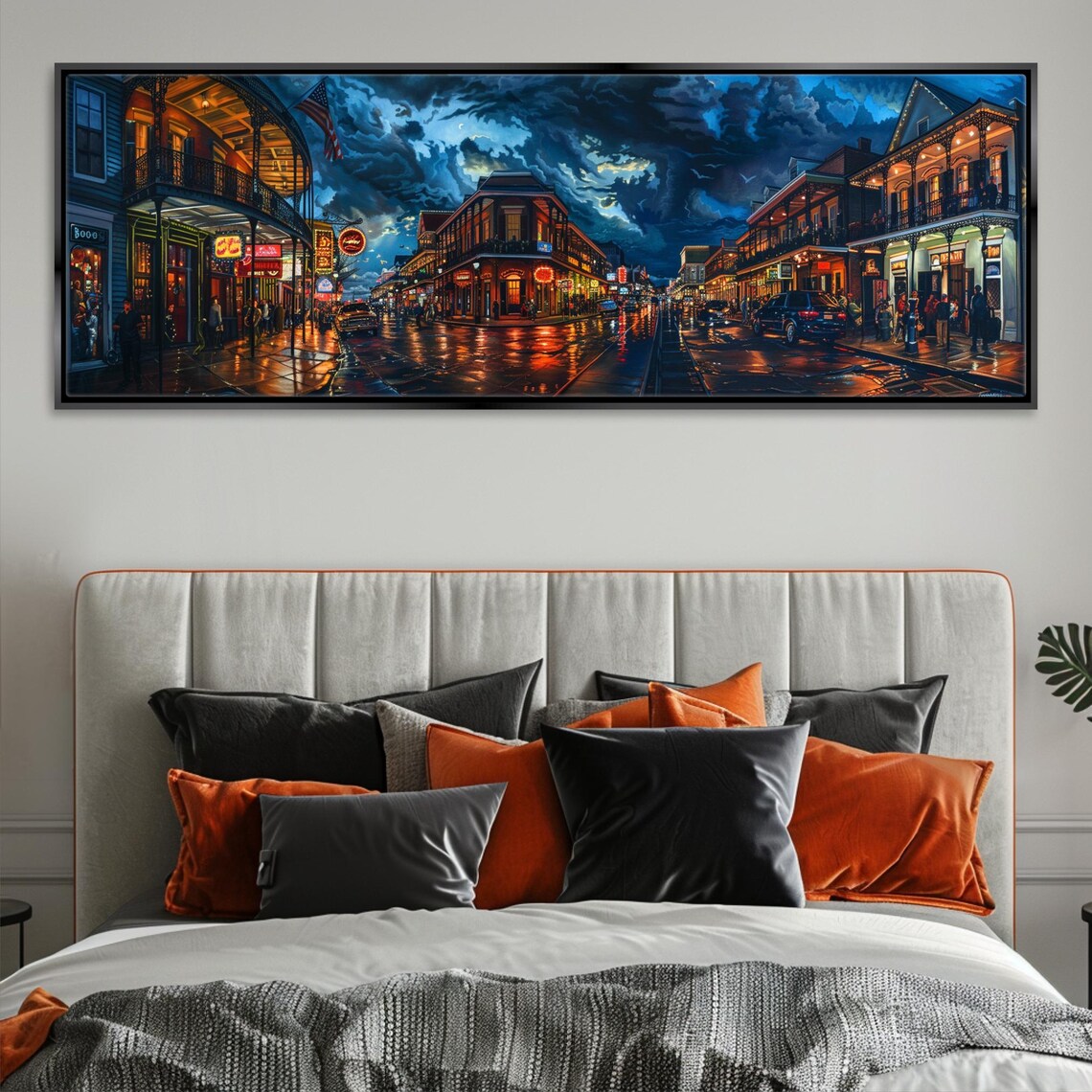 French Quarter Bourbon Street Night Scene Art Print