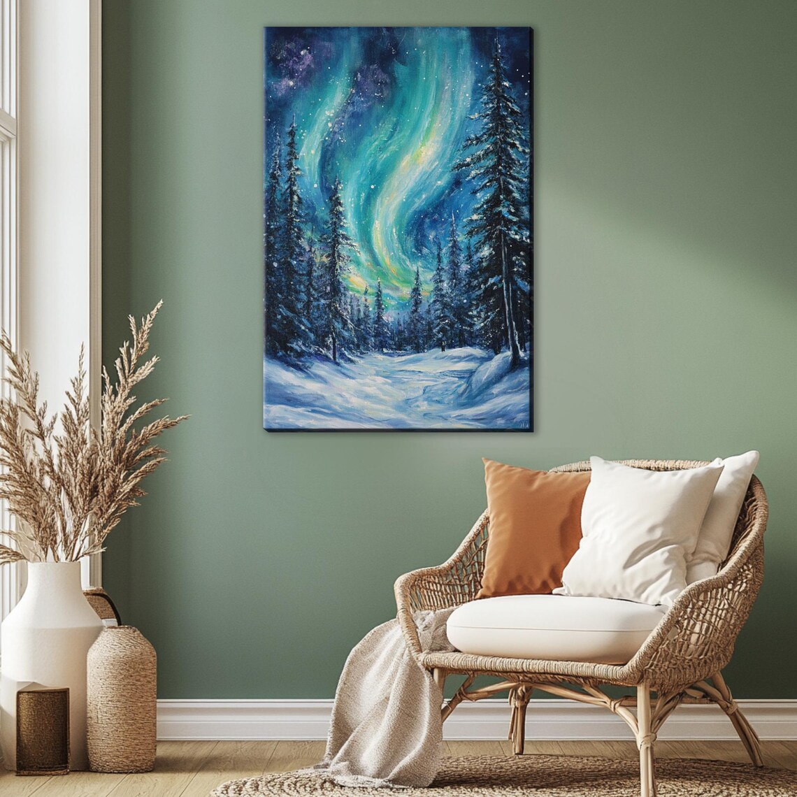 Mystical Northern Lights Arctic Sky Wall Art Print - Image 5