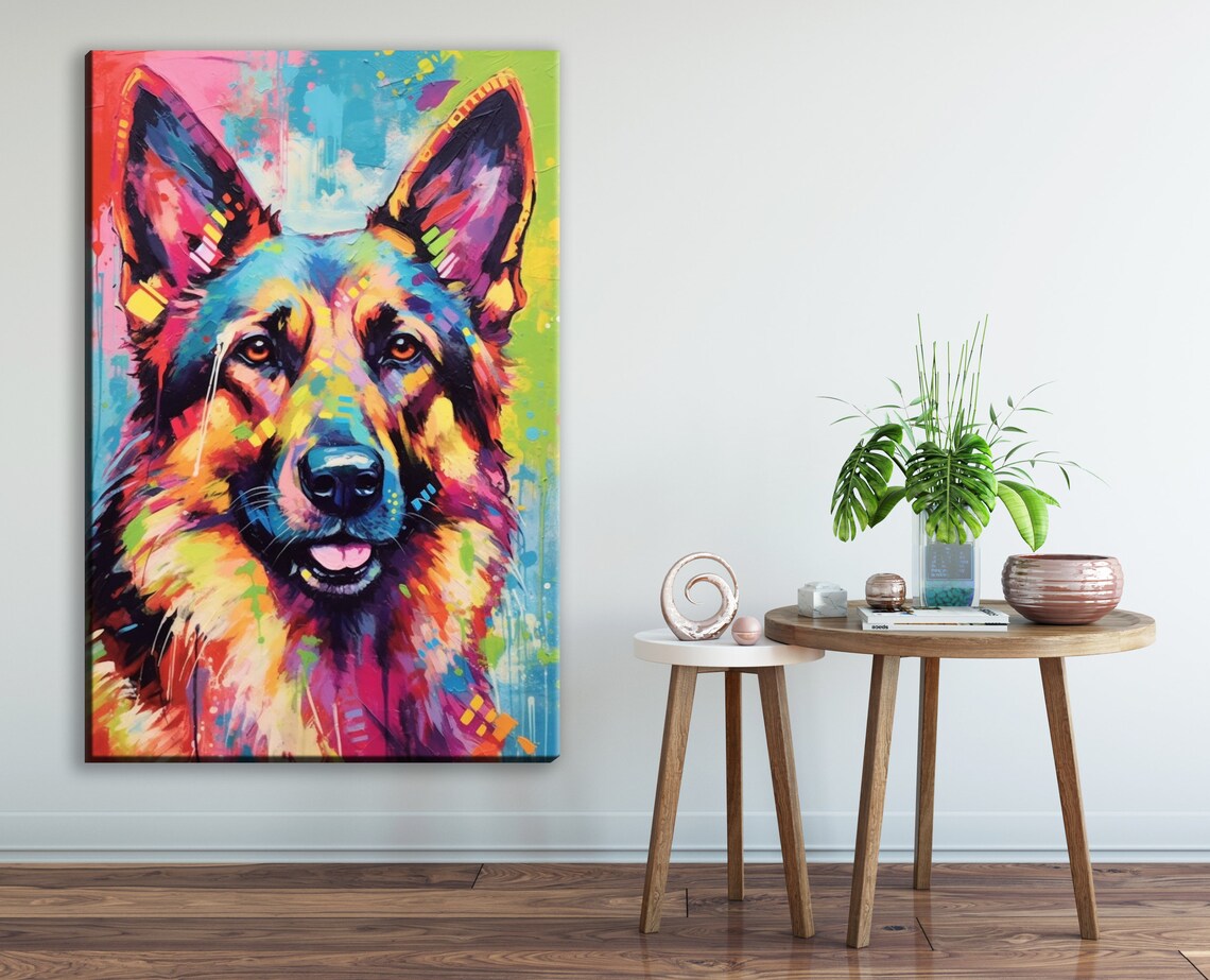 German Shepherd Pop Art Dog Wall Art Print - Image 2