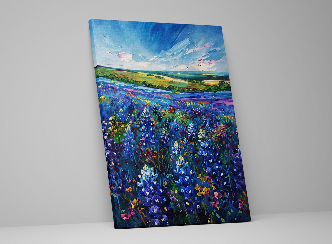 Texas Bluebonnet Field, Hill Country Harmony Travel Poster - Image 5