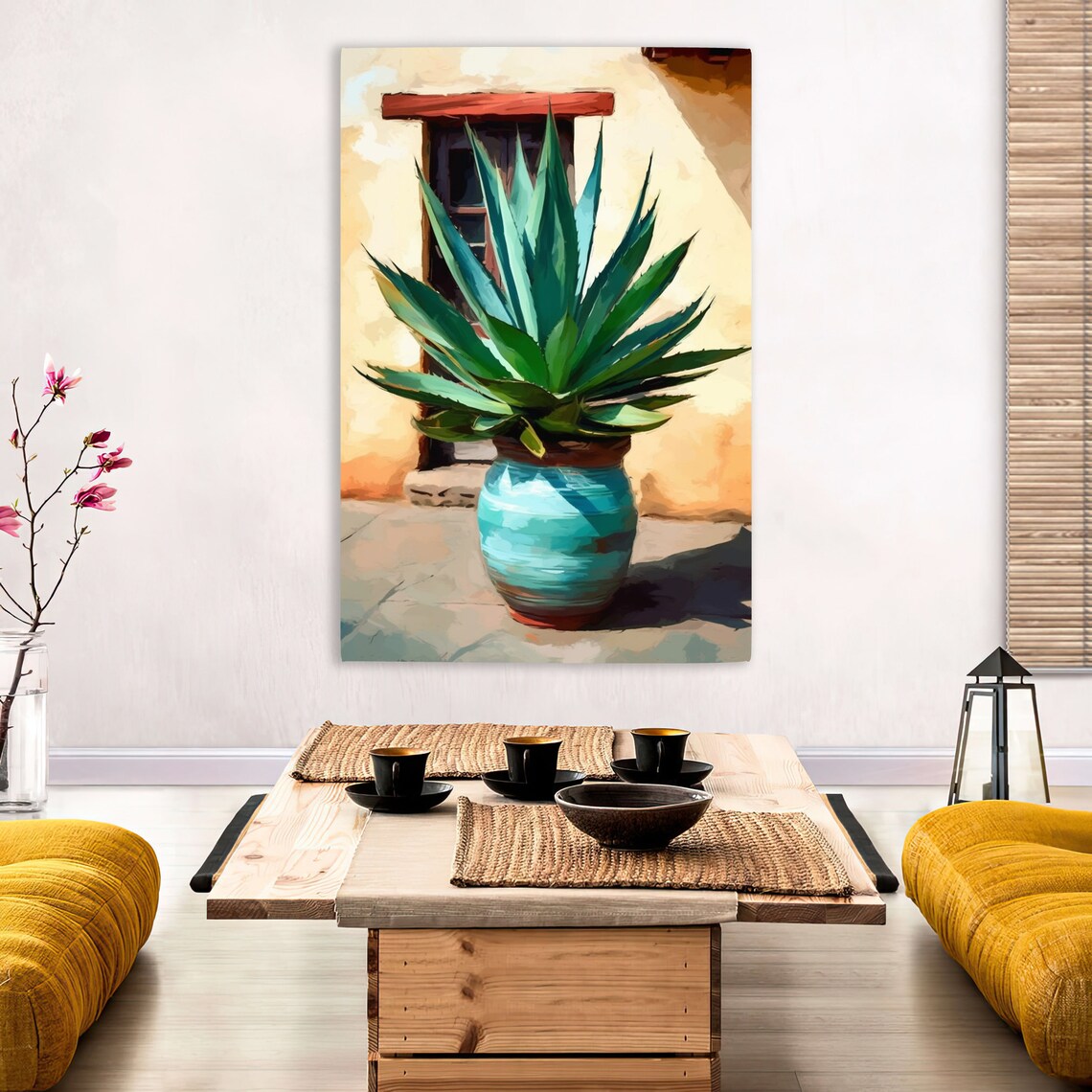 Agave Plant Southwest Desert Landscape, Art Print - Image 4