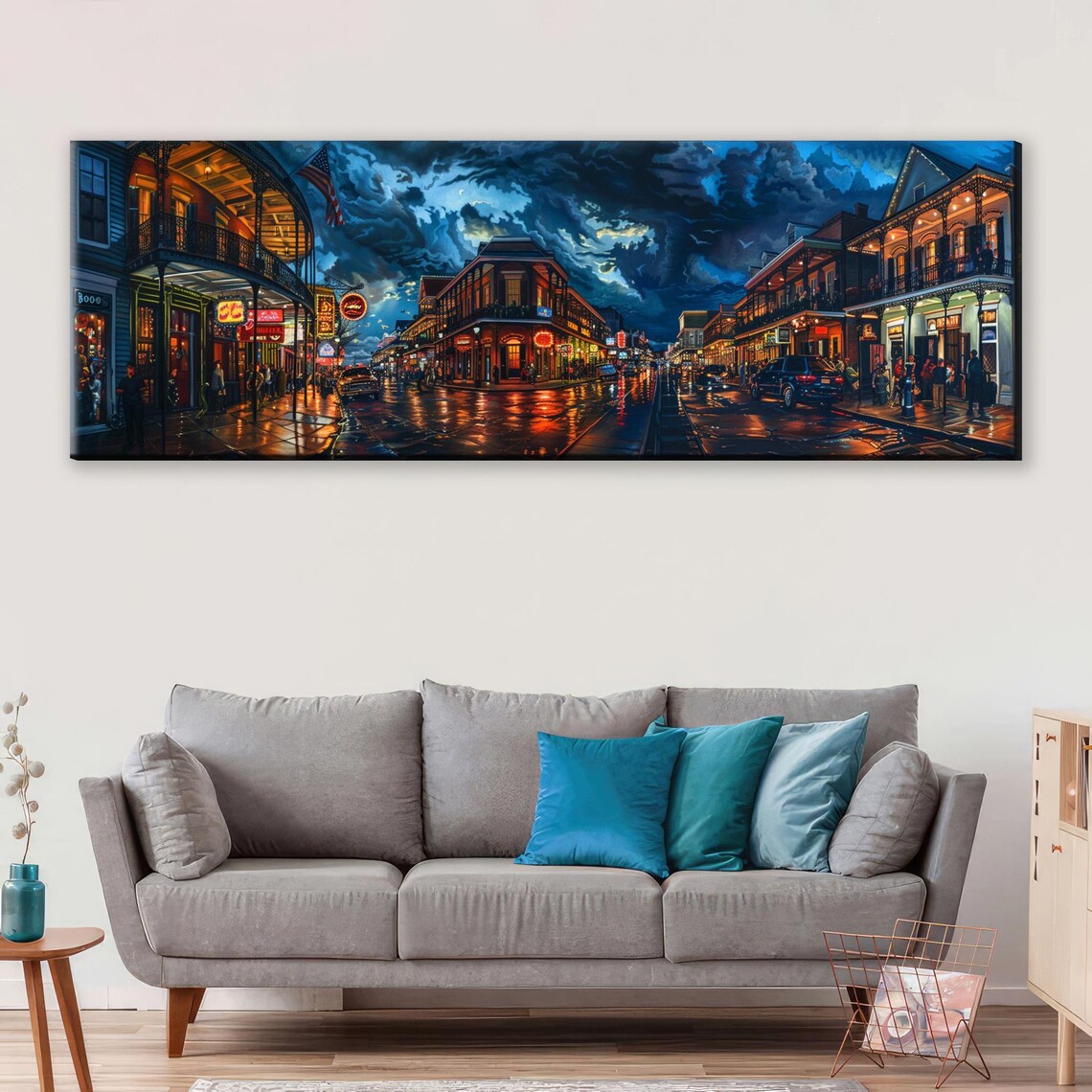 French Quarter Bourbon Street Night Scene Art Print - Image 5