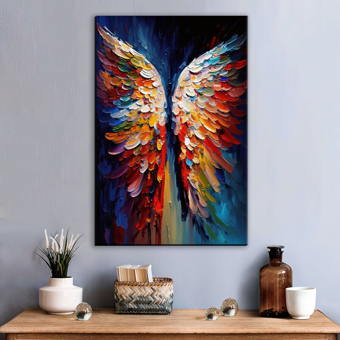 Angel Wings Spiritual Art Print, Angelic Painting - Image 2