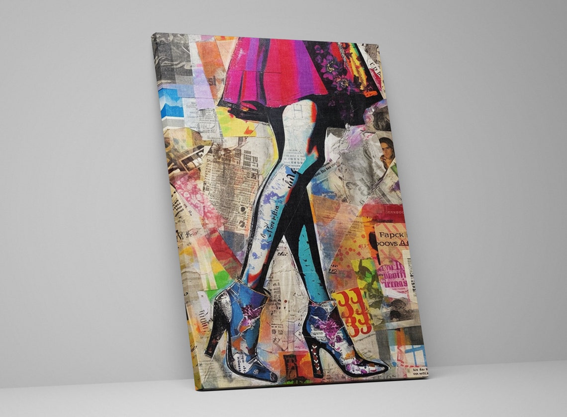 Womans Legs Pop Art Warhol Style Fashion Decor Collage Wall Art Print Available In Extra Large Sizes - Image 5