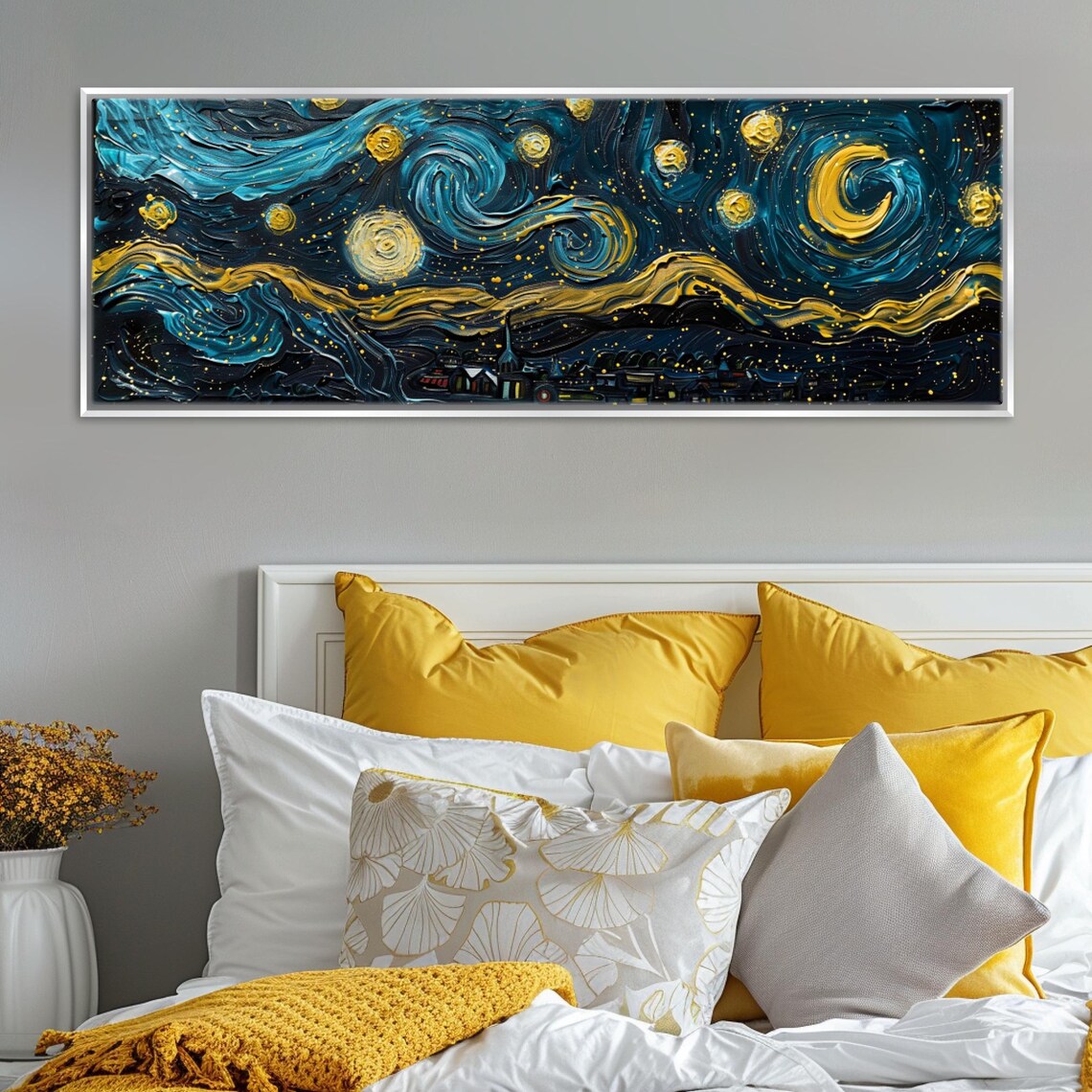 Van Gogh-Inspired Starry Night Landscape Art Print - Image 5