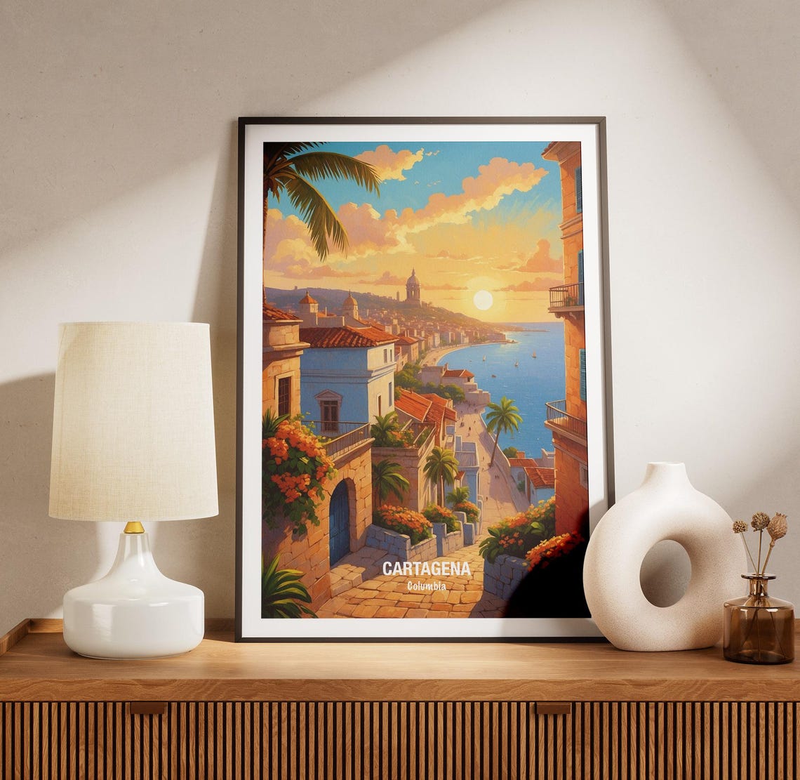Cartagena Colombia Travel Poster Cartagena Print Colombian Art Coastal Decor Unique Gift Wall Art Travel Enthusiast Decor - Image 3