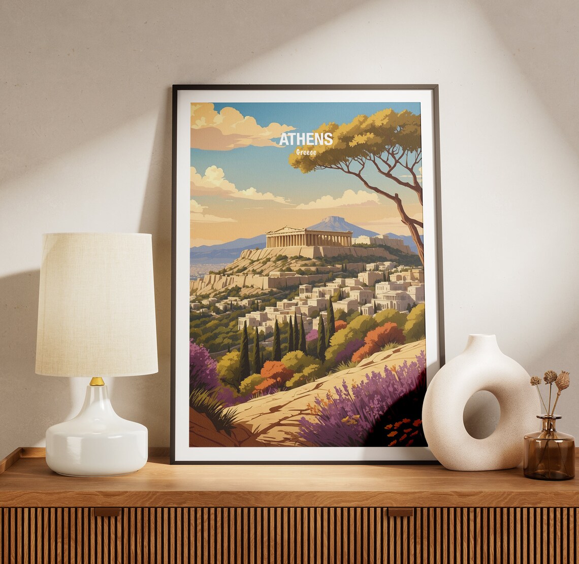 Athens Greece Acropolis Parthenon Glowing At Golden Hour Poster - Image 3