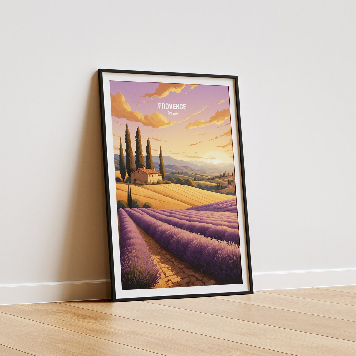 Provence France Lavender Fields Sunset Farmhouse Hills Poster - Image 5