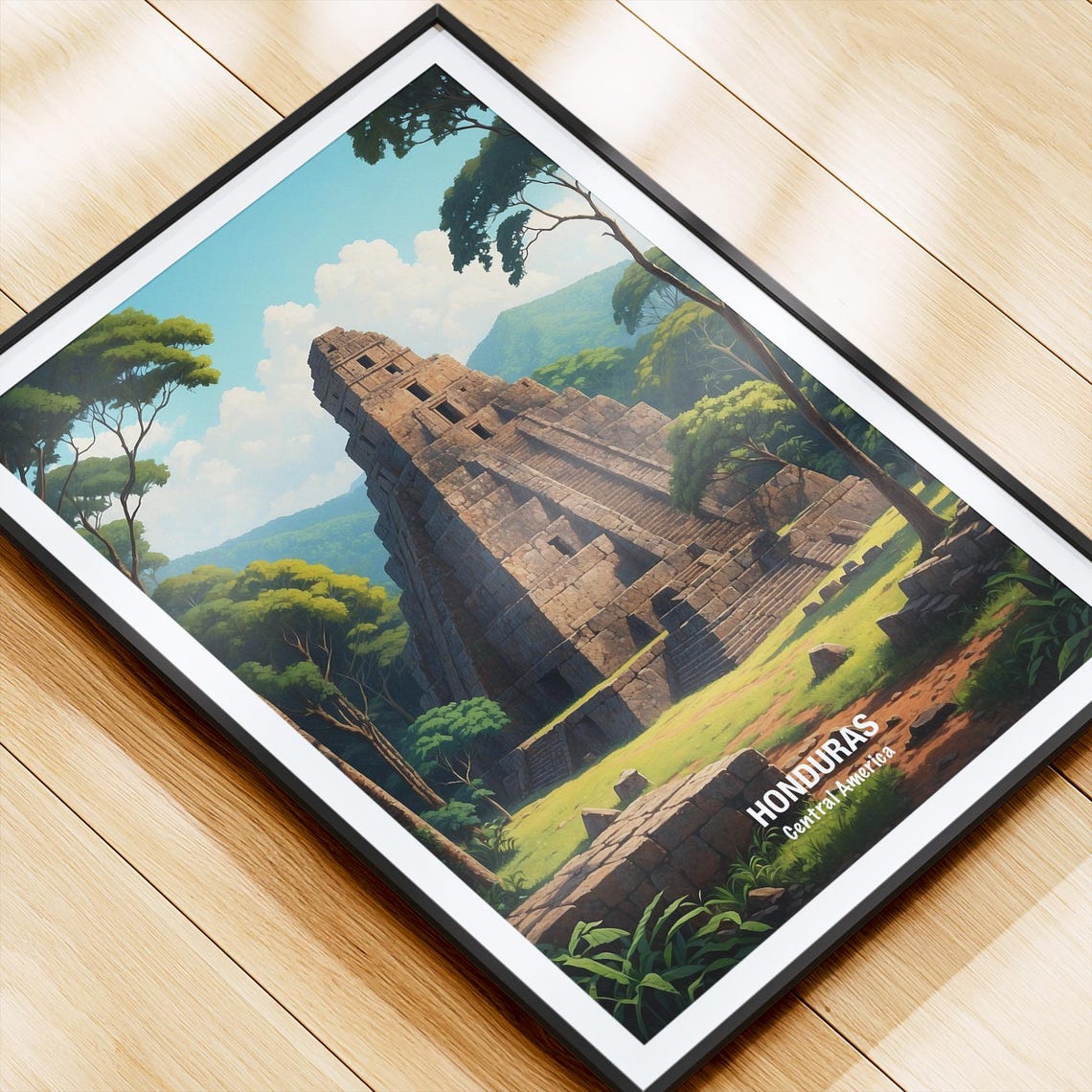 Honduras Central America Ancient Mayan Stone Temple Ruins Poster - Image 4