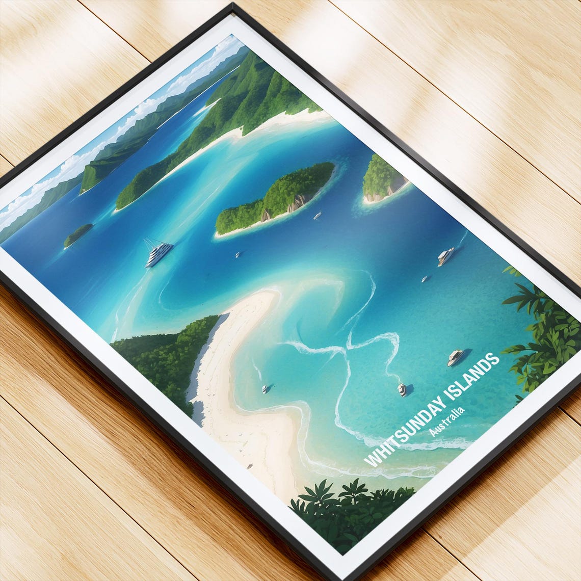Whitsunday Islands Aerial Turquoise Bays Queensland Coast Poster - Image 4