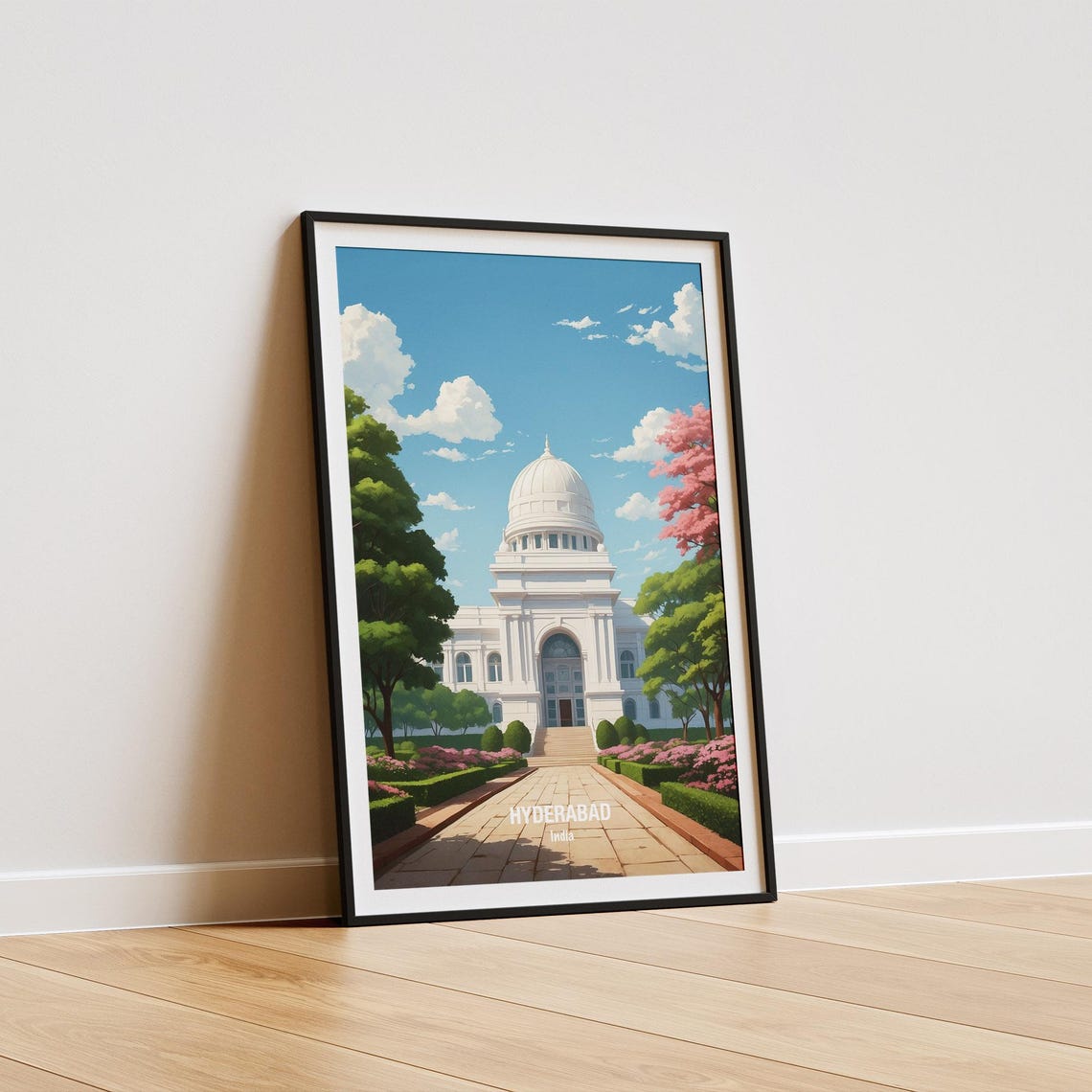 Hyderabad India Travel Poster Hyderabad Art Print Cityscape Poster Unique Gift Home Decor Travel Wall Art Indian Culture - Image 5