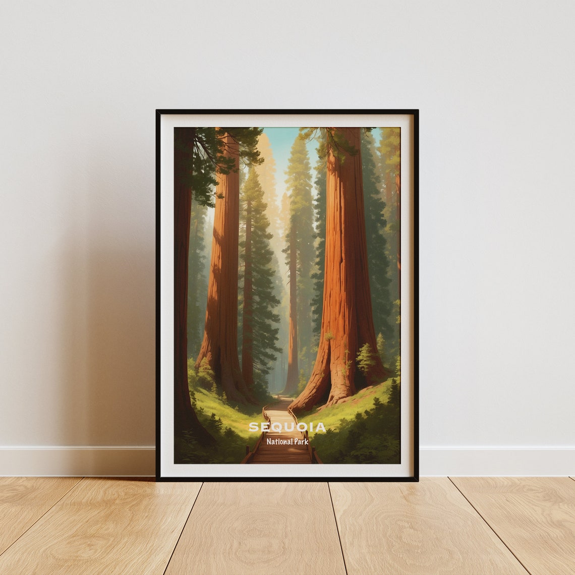 Sequoia National Park Giant Redwood Forest Trail Grove Poster