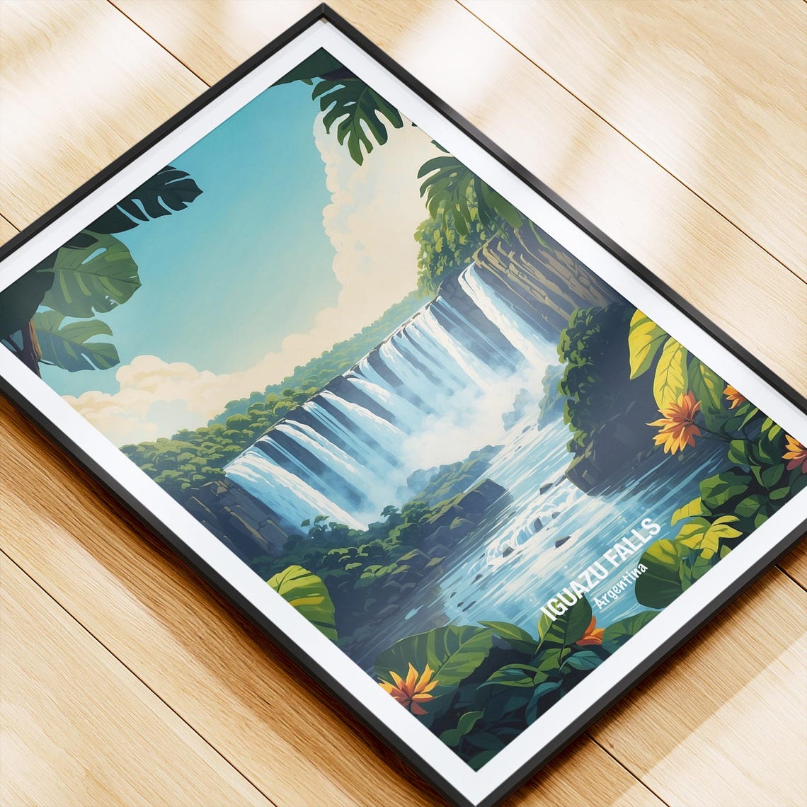 Iguazu Falls Argentina Wide Jungle Cascade Nature Art Poster - Image 4