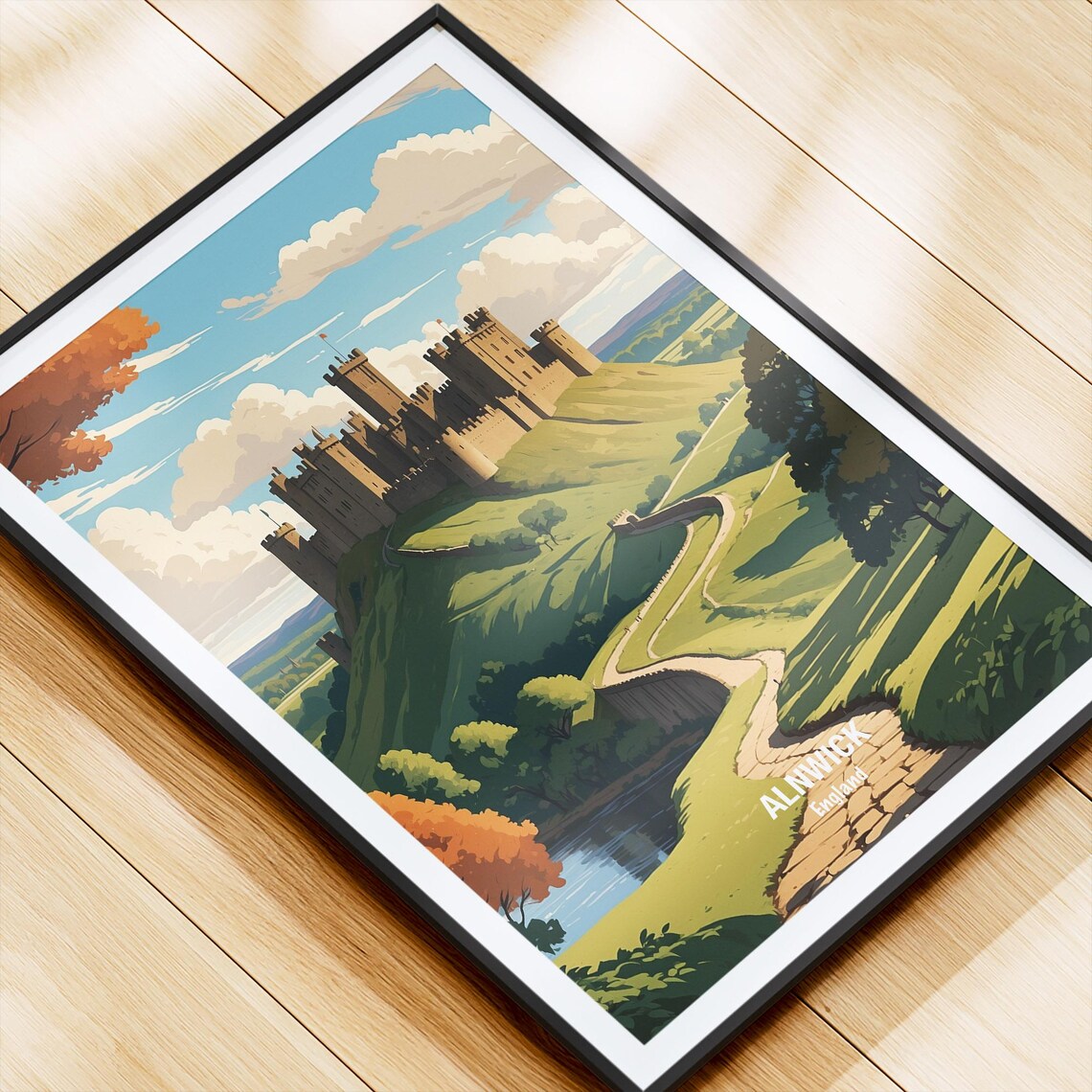 Alnwick Castle England Historic Hilltop Castle Countryside Poster - Image 4