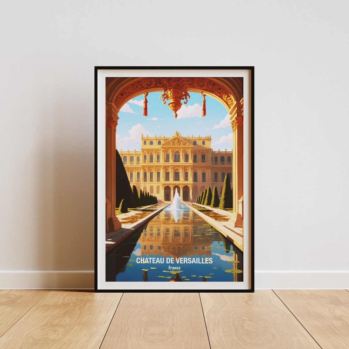 Chateau de Versailles Grand Canal Archway Water Mirror Poster
