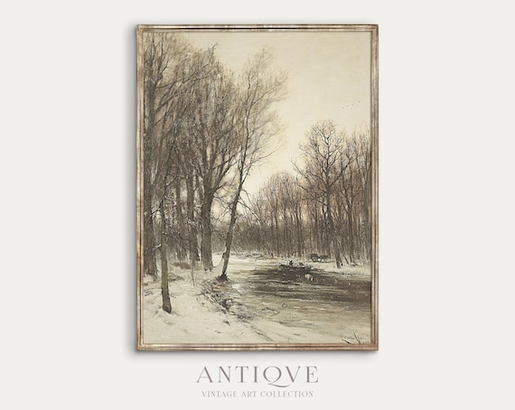 Snowy Landscape - Vintage Winter Art