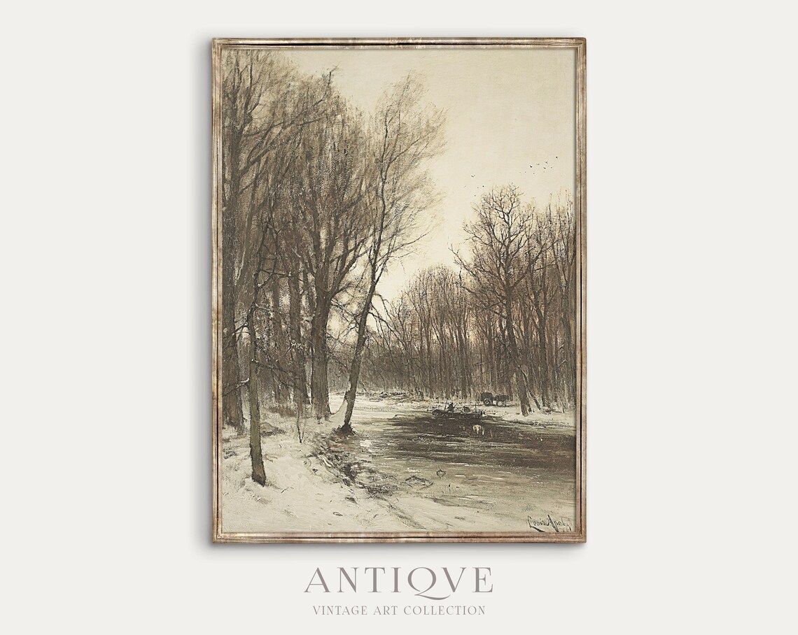 Snowy Landscape - Vintage Winter Art