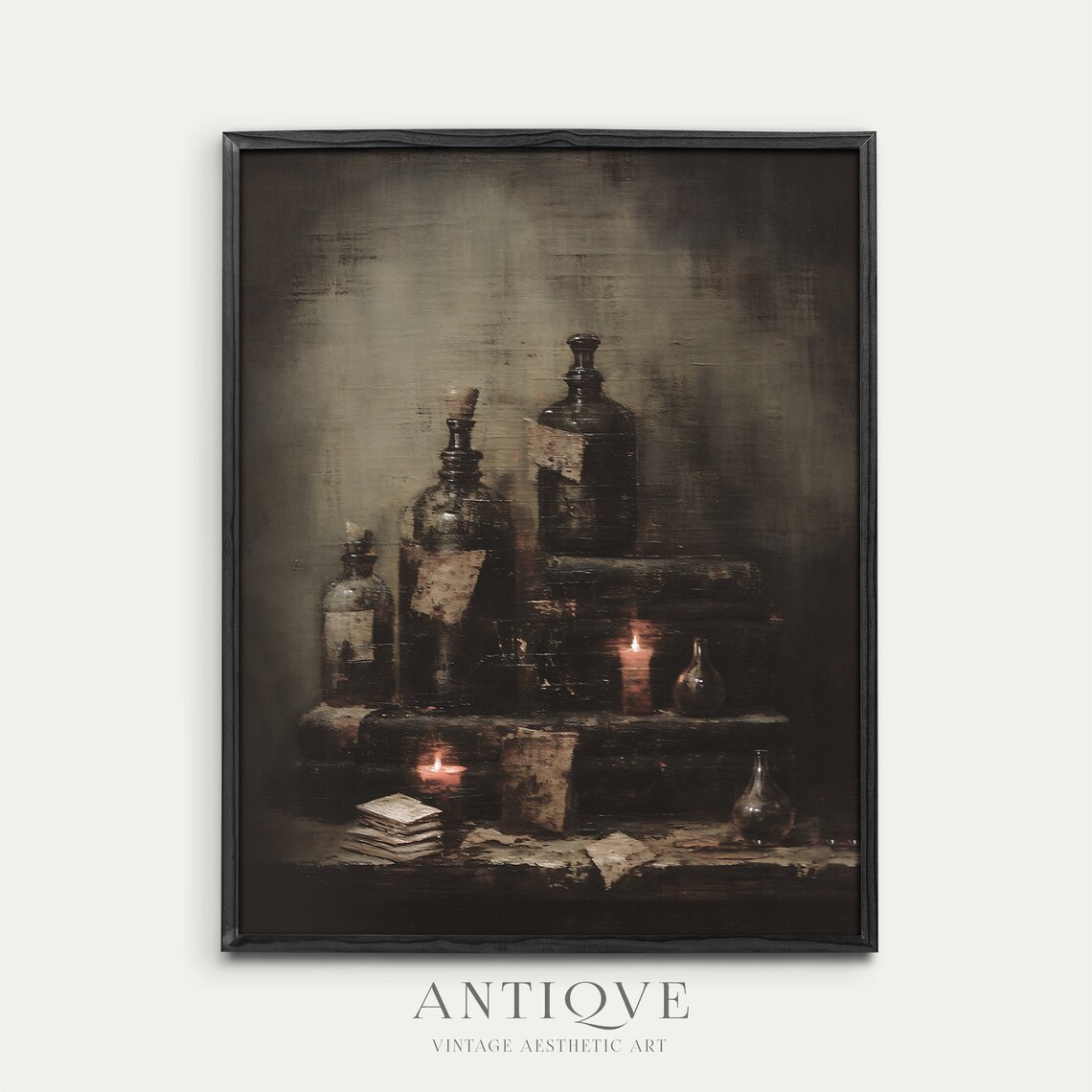 Mysterious Witchy Decor Art, Halloween Potions and Books - Image 2