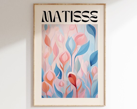 Henri Matisse Print Modern Gallery Exhibition Art Aesthetic Matisse Poster Minimalist Floral Wall Art Colorful Classic Art Home Decor