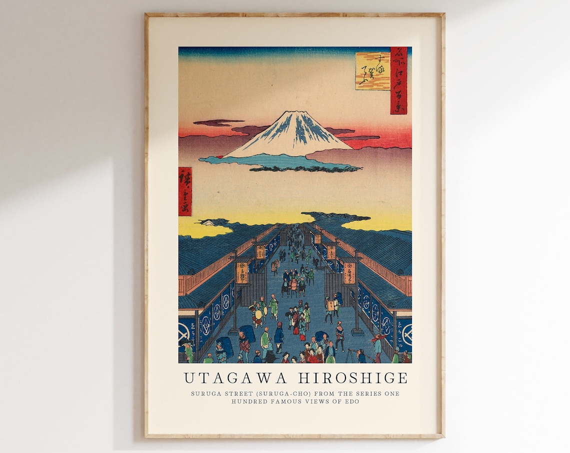 Utagawa Hiroshige Japanese Wall Art, Japandi Poster