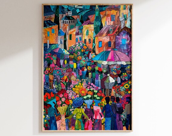 Henri Matisse Inspired Poster Colorful Framed Henri Matisse Print Matisse Art Print Living Room Retro Wall Art Aesthetic Room Decor