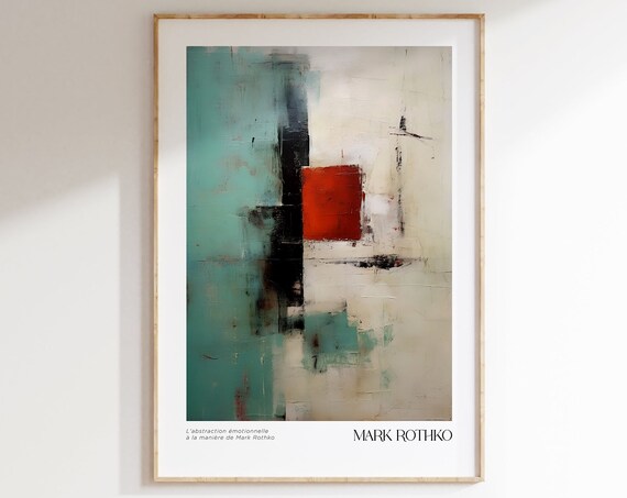 Mark Rothko Exhibition Poster, Museum Art Print